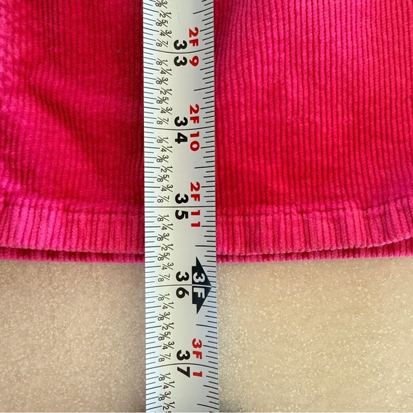 Anthropologie Pilcro The Yaya Pink Corduroy Mid-Rise Crop Flare Pants Womens 29 - Picture 11 of 14